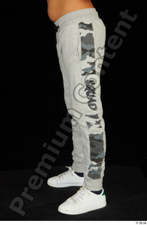 Timbo dressed grey joggers leg lower body white sneakers 0003.jpg